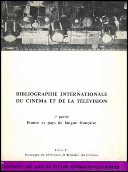 Picture of Bibliographie internationale du cinema et de la television - Tome Ier