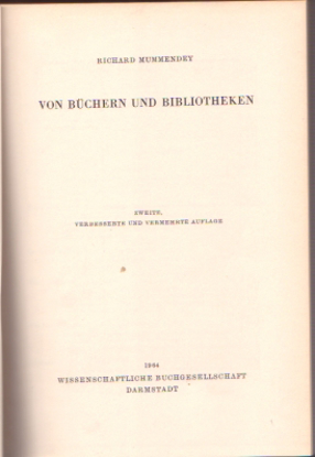 Picture of Von Büchern Und Bibliotheken