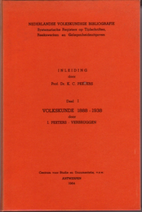Picture of Nederlandse Volkskundige Bibliografie Inleiding Deel I