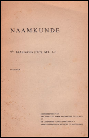 Afbeeldingen van Naamkunde. Jg. 9 , Afl. 1-2
