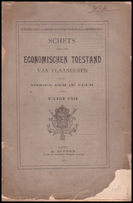 Picture of Schets Van Den Economischen Toestand Van Vlaanderen In Het Midden Der 15de Eeuw