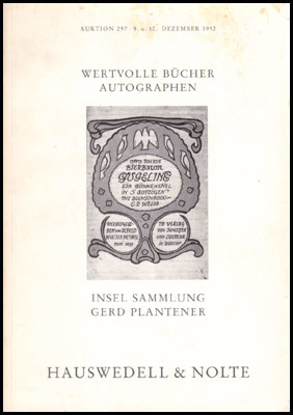 Picture of Wertvolle Bücher Und Autographen Des 15.-20. Jahrhunderts Insel Sammlung Gerd Plantener