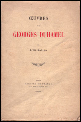 Image de Œuvres De Georges Duhamel