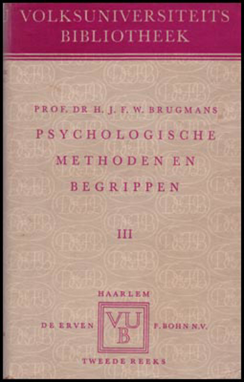 Image de Psychologische Methoden En Begrippen III