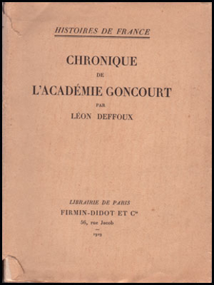 Picture of Chronique De L'Académie Goncourt