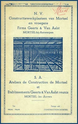 Afbeeldingen van N.V. Constructiewerkplaatsen van Mortsel en vroegere firma Geerts & Van Aelst