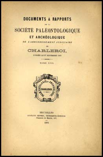 Image de DOCUMENTS ET RAPPORTS de la Société Paléontologique et Archéologique de Charleroi. TOME XVII