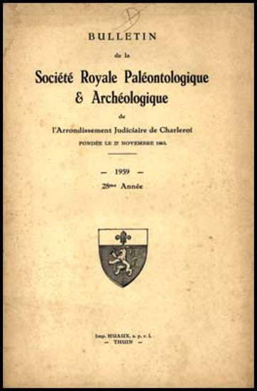 Image de BULLETIN de la Société Paléontologique et Archéologique de Charleroi. 28me Année.