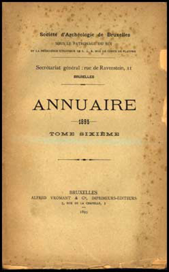 Afbeeldingen van Annuaire de la societé royale de archeologie de Bruxelles, tome VI