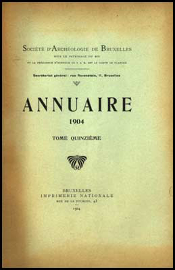 Image de Annuaire de la societé royale de archeologie de Bruxelles, tome XV