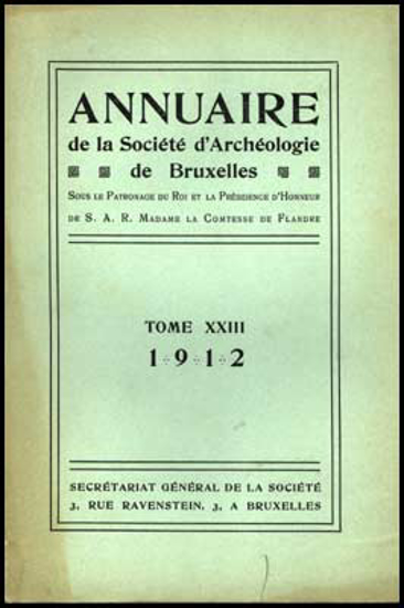 Image de Annuaire de la societé royale de archeologie de Bruxelles, tome XXIII