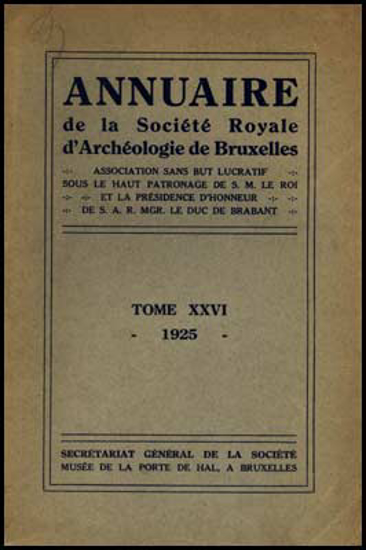 Image de Annuaire de la societé royale de archeologie de Bruxelles, tome XXVI