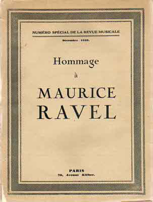 Picture of Numéro spécial de la révue musicale. Décembre 1938. Hommage à Maurice Ravel