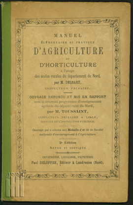 Picture of Manuel élémentaire et pratique d`agriculture et d`horticulture