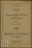 Picture of Stad Antwerpen. Codex van Gemeentelijk Politiereglement - Ville d`Anvers. Code des Règlements Communaux de Police