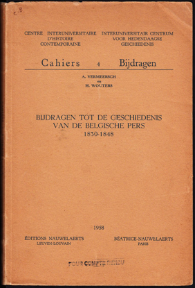Picture of Bijdragen tot de Geschiedenis van de Belgische pers 1830-1848