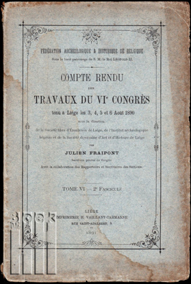 Picture of Compte rendu des travaux du VIᵉ congrès tenu à Liège les 3, 4, 5 et 6 Août 1890. TOME VIU - 2ᵉ Fascicule