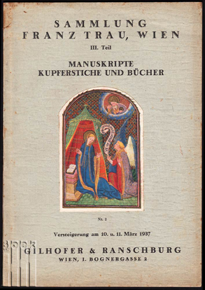 Picture of Sammlung Franz Trau. III. Teil