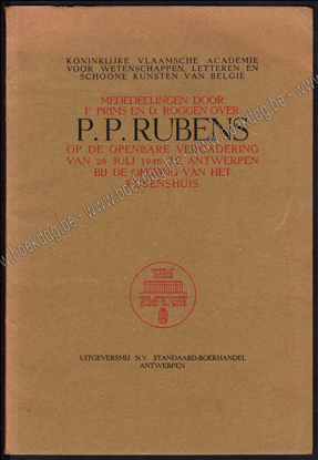 Picture of Mededelingen door F. Prims en D. Roggen over P.P. Rubens op de openbare vergadering van 28 juli 1946 te Antwerpen, bij de opening van het Rubenshuis