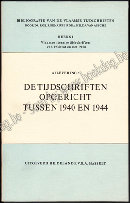 Picture of Bibliografie van de Vlaamse Tijdschriften. Reeks I: Vlaamse Literaire Tijdschriften, afl. 6