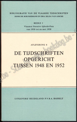 Picture of Bibliografie van de Vlaamse Tijdschriften. Reeks I: Vlaamse Literaire Tijdschriften, afl. 8