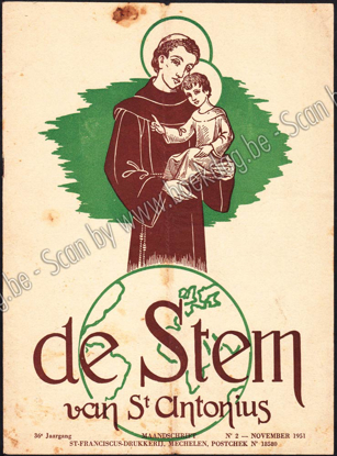 Picture of De Stem van St Antonius. Franciscaans Missietijdschrift. 36e Jg. Nr. 2. November 1951
