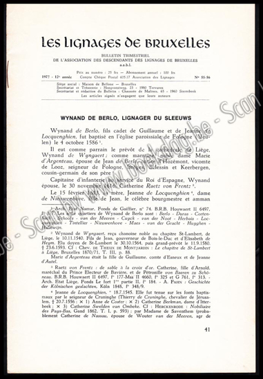 Afbeeldingen van Les Lignages de Bruxelles. 12e Année, N° 55-56, 1973