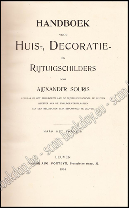 Picture of Handboek voor Huis-, Decoratie- en Rijtuigschilders
