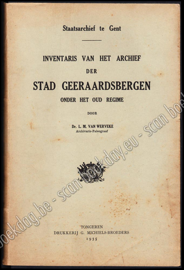 Picture of Inventaris van het Archief der stad Geeraardbergen onder het Oud Regime
