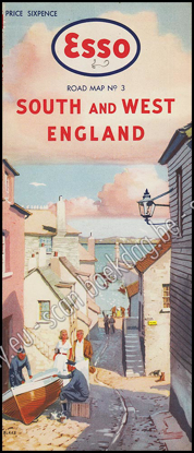 Picture of Esso. Road map N° 3 South and West England