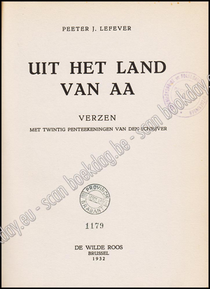 Picture of Uit het land van Aa. Verzen. Met twintig penteekeningen van den schrijver. Gesigneerd