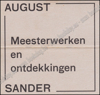 Picture of August Sander (1876-1964). Meesterwerken en Ontdekkingen