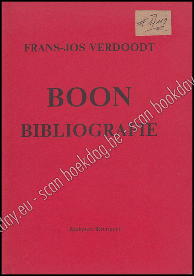 Picture of Boon-bibliografie. Het afzonderlijk verschenen werk en zijn wordingsgeschiedenis