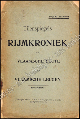 Image de Uilenspiegels Rijmkroniek of Vlaamsche Leute en Vlaamsche Leugen. Eerste  Reeks