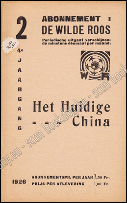 Image de De Wilde Roos. Jrg 4, Nr. 2 , 1926. Het Huidige China