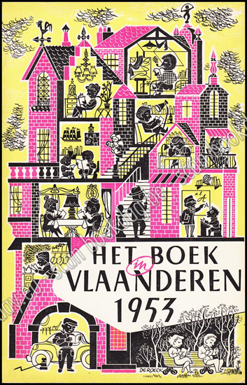 Image de Het boek in Vlaanderen 1953. 22e jaarboek. Omslag Lucien De Roeck