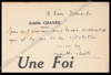 Picture of Une Foi pour Toutes. Poèmes. Dédicace manuscrite à Léon Delmarche