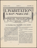 Picture of L'Habitation à bon marché. Revue Mensuelle. Jrg 1, Nr. 12, Décember 1921