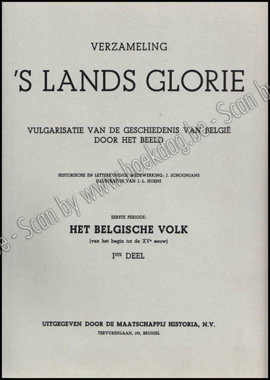Picture of Verzameling 's Lands Glorie. Vulgarisatie van de geschiedenis van België door het beeld
