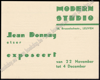 Afbeeldingen van Jos Léonard. Uitnodiging tentoonstelling/Invitation exposition Jean Donnay. 1929