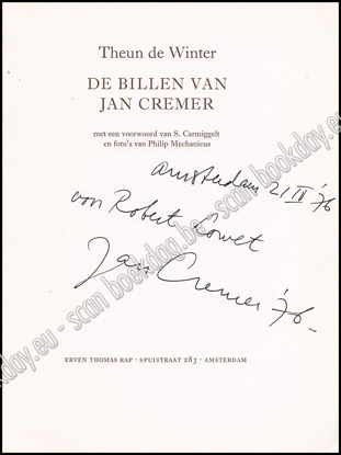 Image de De Billen van Jan Cremer. Met handgeschreven opdracht van Jan