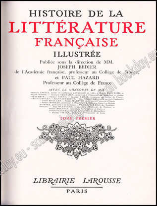 Picture of Histoire de la Littérature Française illustrée. Tome 1 et 2 complètes