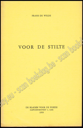 Picture of Voor de Stilte. De Bladen voor de Poëzie. [Tweede serie. Jrg 6, Nr. 10, 1958-]1959