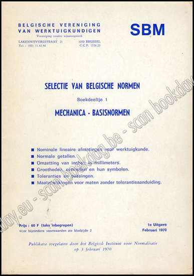Afbeeldingen van Selectie van Belgische normen. Boekdeeltje 1,3,4,5,6,7