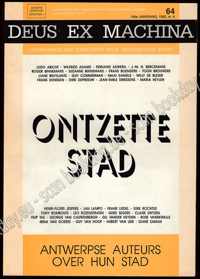 Image de Deus ex Machina 64. Ontzette Stad. Jrg 16, Nr. 4, December 1992. Met J.M.H. Berckmans