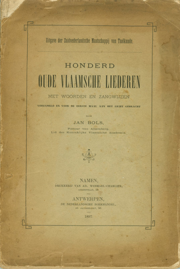 Afbeeldingen van Honderd oude Vlaamsche liederen met woorden en zangwijzen