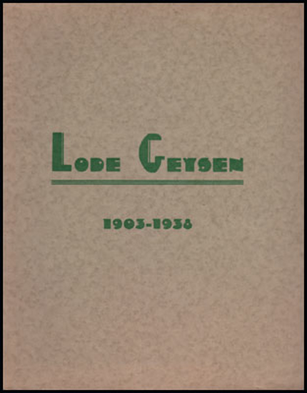 Afbeeldingen van Lode Geysen 1903-1938. Herdenkingsalbum
