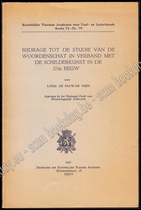 Picture of Bijdrage tot de studie van de woordenschat in verband met de schilderkunst in de 17de eeuw