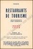 Afbeeldingen van France Restaurants de Tourisme. Guide 1958. Paris et Départements. (Expo 58)
