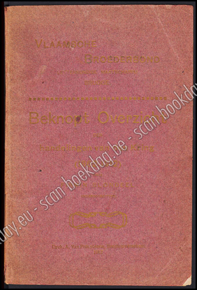 Picture of Vlaamsche Broederbond. Letterkundige Maatschappij Brugge. Beknopt overzicht der handelingen van den Kring (1862-1912)